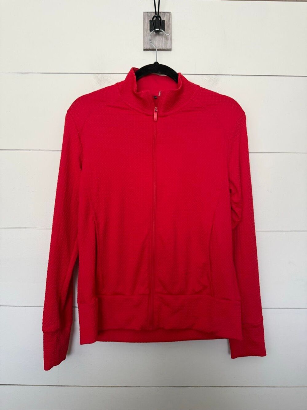 Adidas Women’s Medium Red Full Zip Jacket Longsleeve